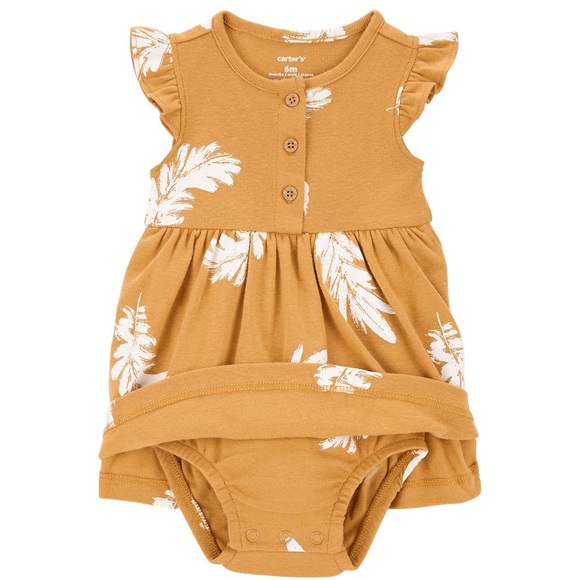 NWT Carters 2-piece Feather Bodysuit Dress and Cardigan - Picture 2 of 8